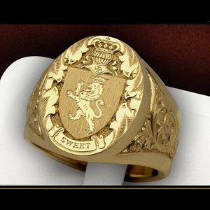 Stylish Punk Vintage Lion Design Animal Rock Rings for Men, MLNN1373